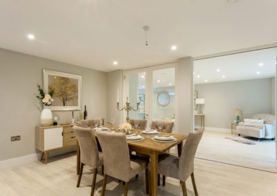 Beau Property Dinning Room home staging and interior design with candle