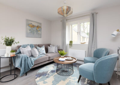 Professionally staged home by Beau Property Home Staging. Show home living area
