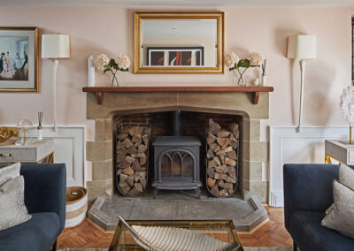 East Sussex country home professionally staged home by Beau Property Home Staging. Show home fire place