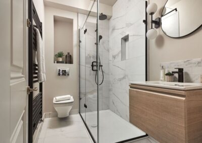 Professionally staged home by Beau Property Home Staging. Show home shower room