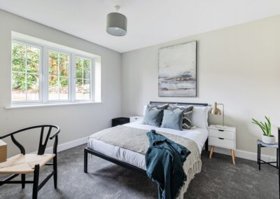Professionally staged home by Beau Property Home Staging. Show home bedroom