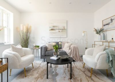 Professionally staged home by Beau Property Home Staging. Show home lounge