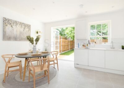 Professionally staged home by Beau Property Home Staging. Show home kitchen/dining area