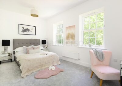 Professionally staged home by Beau Property Home Staging. Show home bedroom