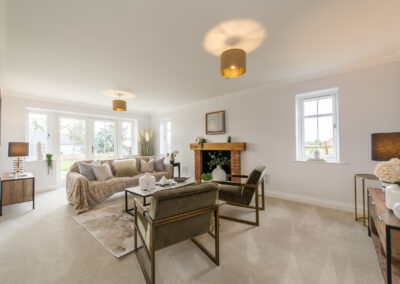 Professionally staged home by Beau Property Home Staging. Show home lounge area