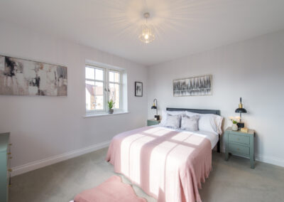 Professionally staged home by Beau Property Home Staging. Show home bedroom