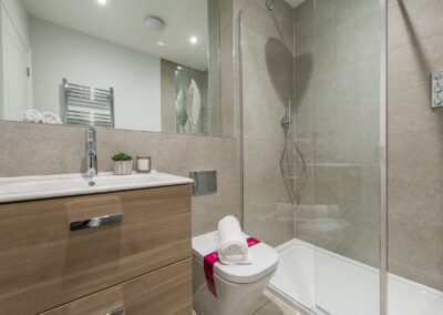 Professionally staged home by Beau Property Home Staging. Show home shower room