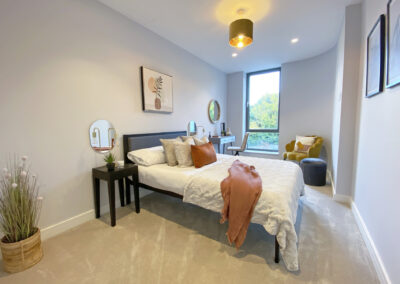 Professionally staged home by Beau Property Home Staging. Show home bedroom