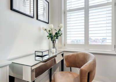 Professionally staged home by Beau Property Home Staging. Show home bedroom featuring close up of dressing table